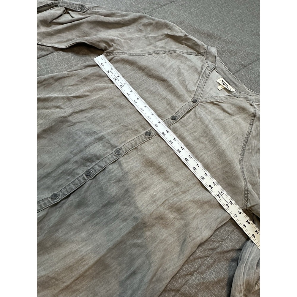 Hester Orchard Raw Sharkbite Hem 100% Tencel Fringe Womens Tunic Top S Boho Art - Picture 4 of 6
